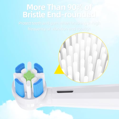 Compatible with Oral-B iO 3/4/5/6/7/8/9/10 Series Ultimate Clean Electric Toothbrush Replacement Brush Heads,for Oral-B iO Electric Toothbrush (16 Pack-Black+White) 16 Pack-black+white