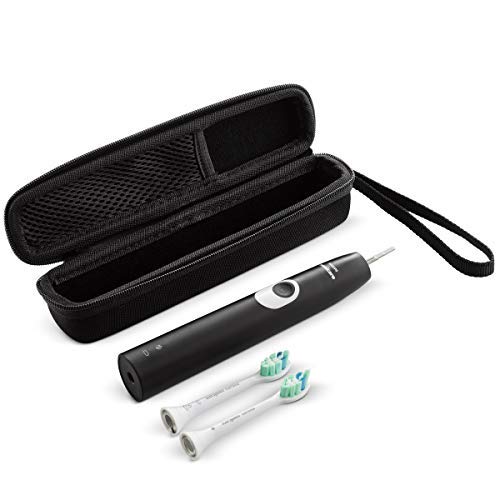 caseling Hard Toothbrush Travel Case Fits Philips Sonicare Protective Clean 4100 Sonicare 2 Series Portable Toothbrush Holder with Easy Grip Carry Strap (Small (Great for Travel)) Small (Pack of 1)