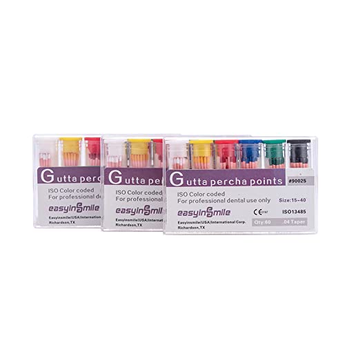 SNAWOP Gutta Percha Paper Points 2 Packs .02/.04/.06 Taper for Dental Endodontic Root Canal Treatment (#15-40, .04 Taper) #15-40