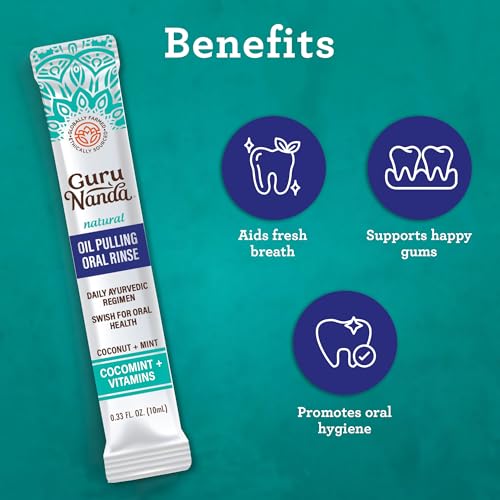 GuruNanda On-the-Go Oral Bundle – 70ct Disposable Toothbrushes, 7 Oil Pulling Sachets & 7-Day Whitening Strips for a Happy Smile Anywhere