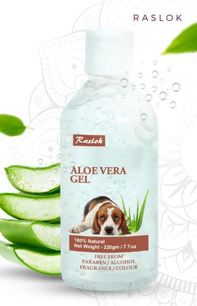 Aloe Vera Gel for Dog (Canine) 100% Natural, Hydrating Skin & Coat Care – Free from Paraben, Alcohol, Fragrance & Color – 220gm (7.7oz) - PawsPlanet Australia