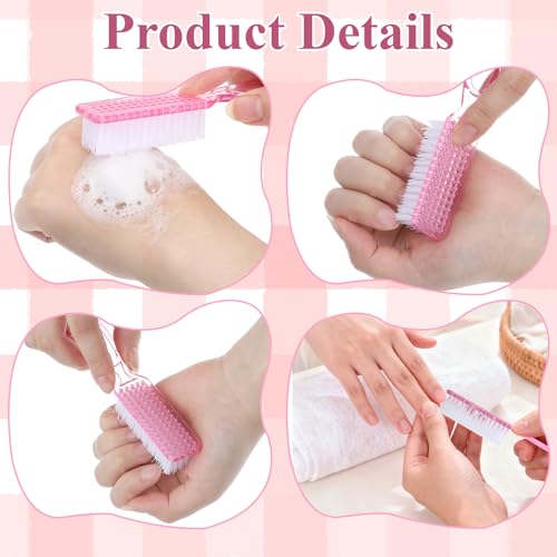 Handle Grip Nail Cleaning Brushes, Hand Fingernails Scrubber Brushes