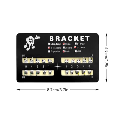 SEAVERRS 200pcs/Pack 022 Slot Bondable with Hook on 345 Teeth Model Mini Roth Brackets Roth,10 pieces per pack 20 pieces per pack. 10 pcs