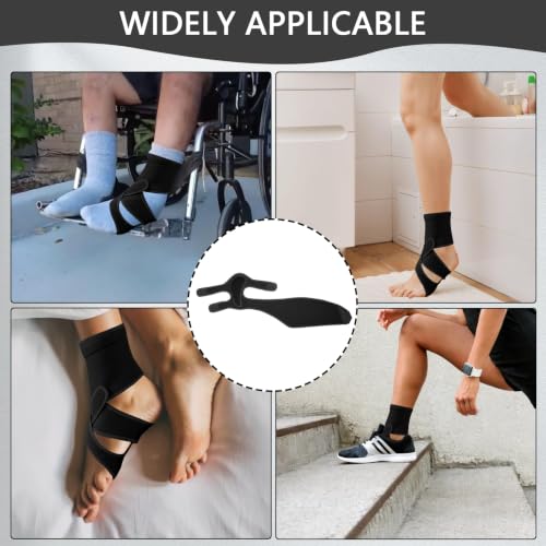 Adjustable Drop Foot Brace for Walking Provide Support(Black Left)