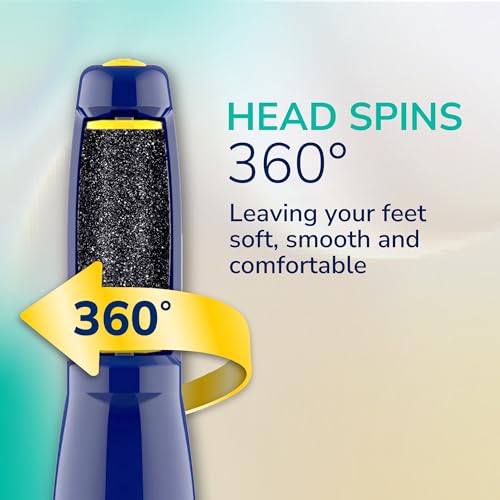 Dr. Scholl's Callus Remover Electronic Foot File, Electronic Foot Callus Remover, Effortless Soft Smooth Skin in Minutes Perfect for Travel, for Women & Men, AAA Batteries Included