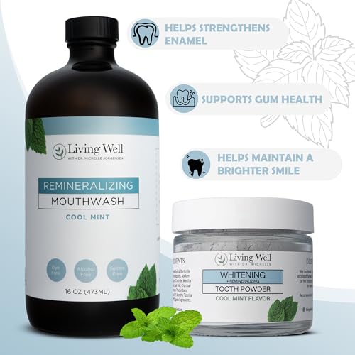 Remineralizing & Whitening Bundle, Hydroxyapatite Tooth Powder & Mouthwash