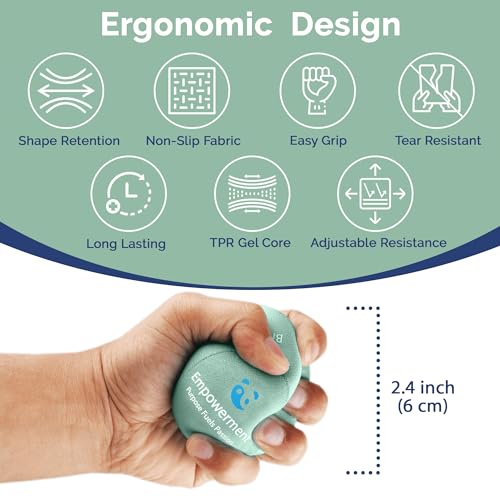 Mind & Body Stress Balls for Adults - Multi-Density Squeeze Balls for Hand Therapy & Grip Strengthening - Stress & Anxiety Relief - Choose 3-Ball (Soft, Medium & Hard) or 2-Ball (Soft & Hard) Sets Empowering - Rose, Mint, Plum