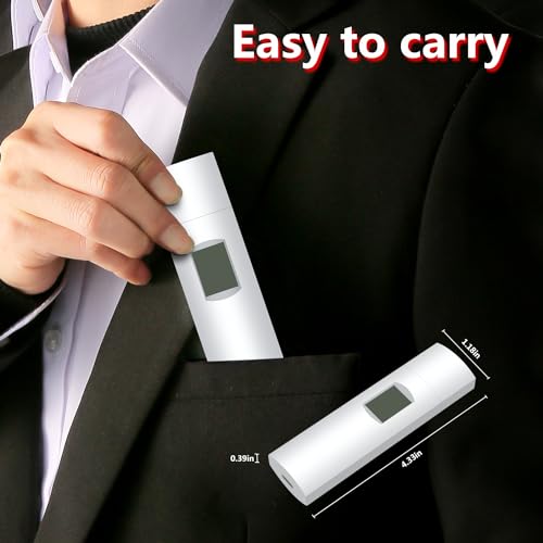Bad Oral Breath Detector USB Rechargeable Oral Odor Breath Tester – Professional & Portable Bad Breath Checker for Personal Oral Cavity Monitor – White