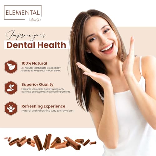 Elemental Wellness Remineralizing Tooth Powder for Healthy Teeth & Gums – All Natural Clove Flavor, Fluoride-Free, Vegan, No Artificial Flavors, 2 oz, Strengthens Enamel & Promotes Oral Health