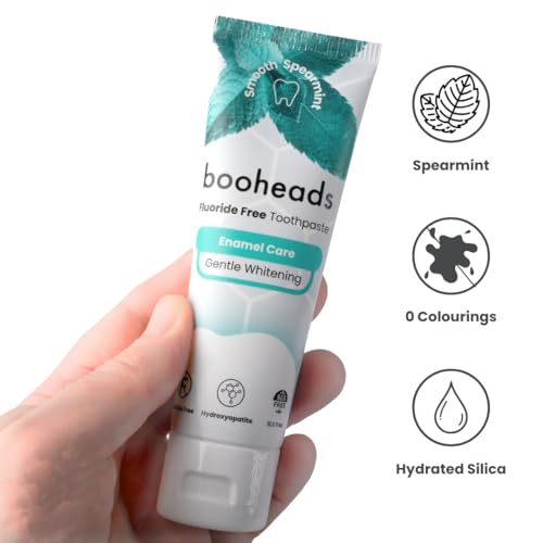 Booheads Fluoride Free Hydroxyapatite Toothpaste and Compatible Sonicare Deep Clean Heads Bundle