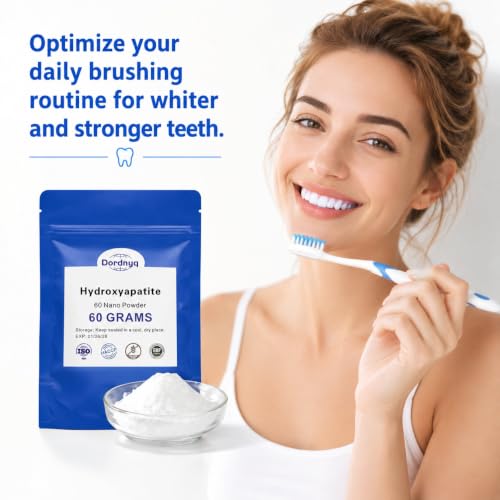 Nano Hydroxyapatite Powder for DIY Toothpaste, Teeth Whitening Repair Tooth Enamel Strong Teeth High Material hydroxyapatite are Very Suitable for DIY 2.1oz(60g)