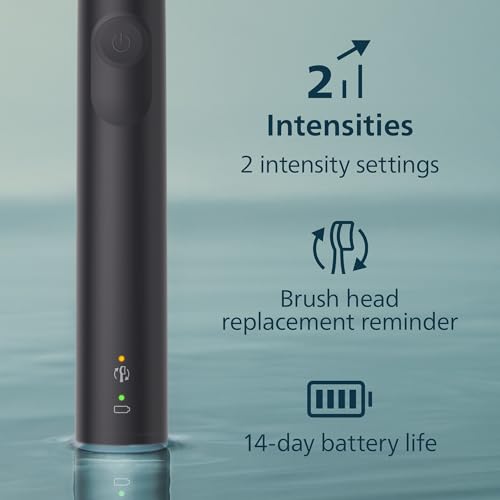 Philips Sonicare 4100 Rechargeable Electric Toothbrush, 1 Brush Head, Black 1 Count (Pack of 1)