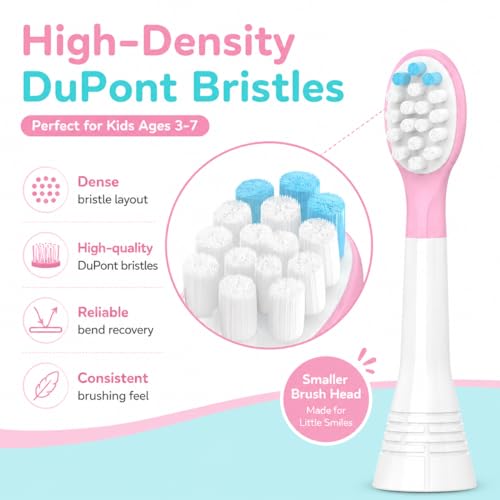 Kids Replacement Toothbrush Heads Compatible with Philips Sonicare and More Electric Toothbrush, Soft Bristles for Child 3-7, Boy and Girl 3-7 8blue&8pink