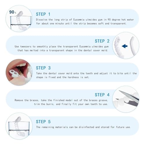 2 Pairs Lightweight Reusable Pre-Shaped Sets for Daily Smile Aesthetic Upgrade (Natural White) Natural White