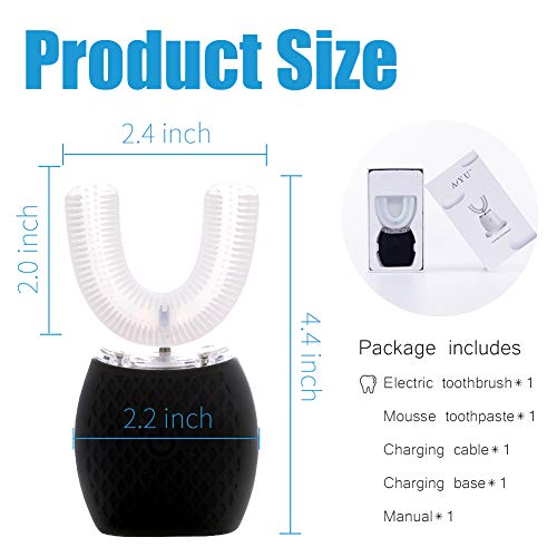 Automatic Electric Toothbrush Portable Washable Soft Bristles 30s Automatic Timer Wireless Charging Dual-Use for Travel & Home