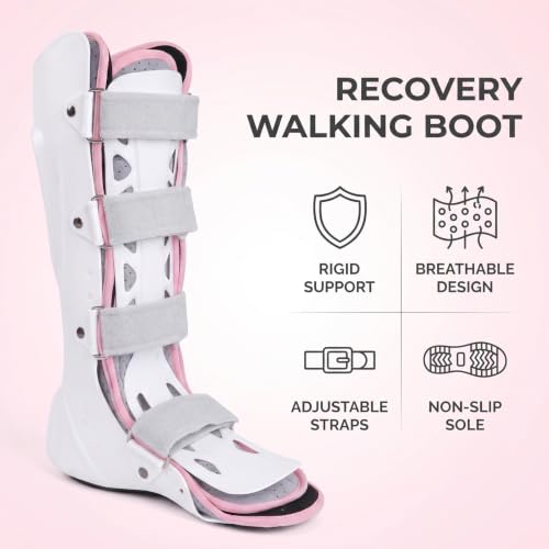Medical Boots, Grade Fracture Boot,Ankle Sprain Braces, Walking Boots, Adjustable Splints, Secure Support for Broken Foot or Ankle Injuries(Left Foot)