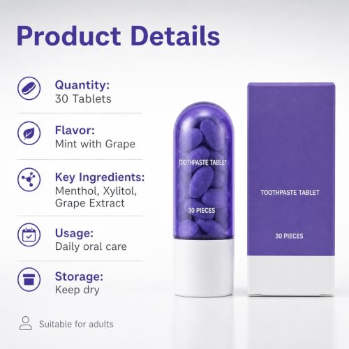 Oral Care Tablets, Fresh Mint Flavor(2 Pack)