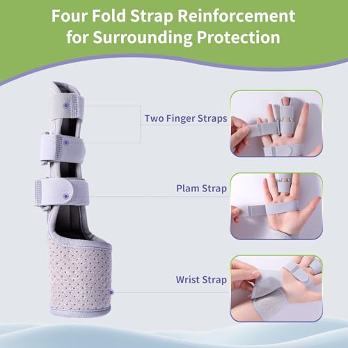 Trigger Finger Splint, Finger Brace Joint Stabilizer, Hand Brace with finger Support, Pinky Middle Pointer Fingers Splint, Broken Fingers Splint Single Grey 1