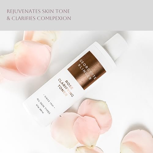 Rose Clarifying Toner - Deep Cleansing Facial Toner, pH Balancing, Moisturizing Formula with Witch Hazel and Aloe for Deep Pore Cleansing, Hydration, and Skin Repair - 6.7 oz by Georgette Klinger 6.7 Fl Oz (Pack of 1)