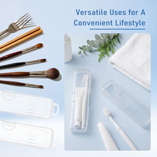 Travel Toothbrush Holder, Transparent (20-Pack) 20