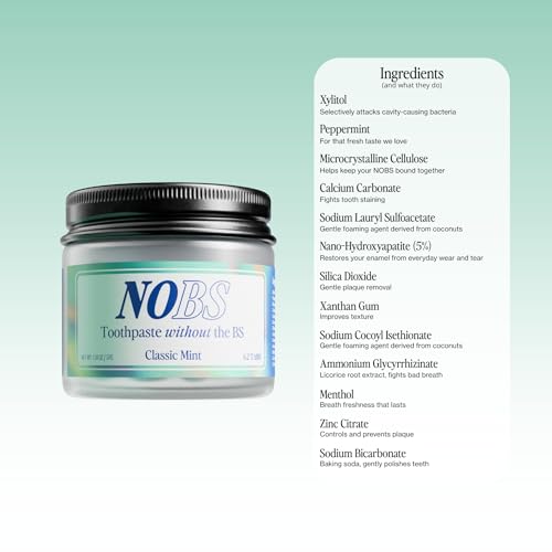 NOBS (No Bad Stuff) Toothpaste Tablets (1 Month) & NOBS Jr Bundle - Nano Hydroxyapatite, Fluoride Free, Eco & Travel Friendly - Remineralize with NHA