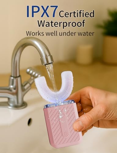 U-Shaped Electric Toothbrush for Adults, Electric Toothbrush with IPX7 Waterproof, ultrasonic Toothbrush for Adult with 4 Cleaning Modes
