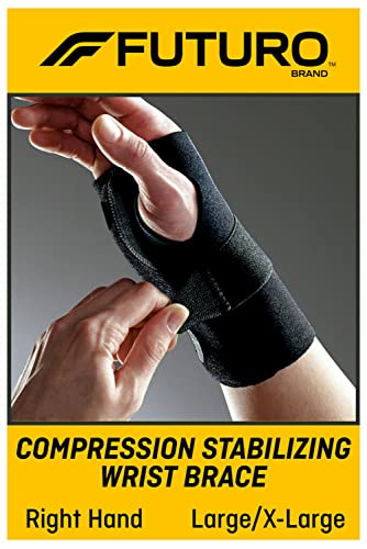 FUTURO Compression Stabilizing Wrist Brace, Breathable, Large/X-Large Large/X-Large (Pack of 1)