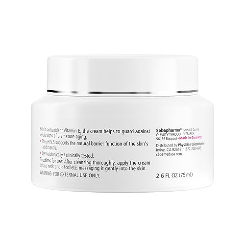 SEBAMED Moisturizing Face Cream for Sensitive Skin Antioxidant pH 5.5 Vitamin E Hypoallergenic 2.6 Fluid Ounces (75mL) Ultra Hydrating Dermatologist Recommended Moisturizer (Pack of 2) 2.55 Fl Oz (Pack of 2)