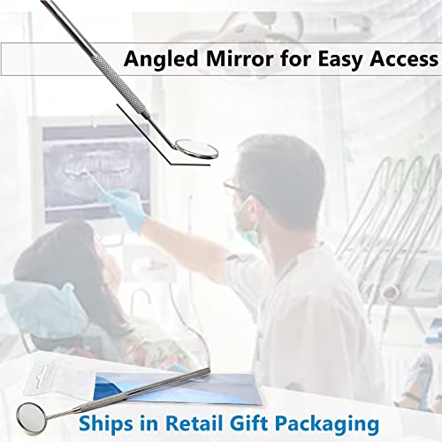 Dental Mouth Teeth Inspection Mirror #5 with Stainless Handle, Cone Socket, Total Length 6.5" 6.5 Inch (Pack of 1)