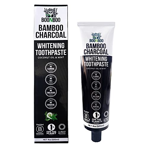 BOONBOO Dental Floss + Floss Picks + Toothpicks + Toothpaste + Charcoal Whitening Powder