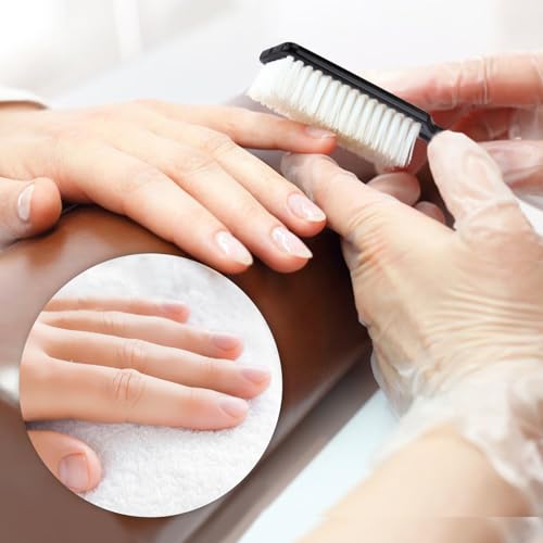NICEMOVIC 30 Pcs Handle Grip Nail Brush, Hand Fingernail Cleaner Brush Manicure Tools Scrub Cleaning Brushes Kit, Use for Toe and Nail Cleaning (Black) Black