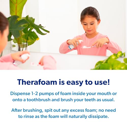 EverSmile TheraFoam – Anticavity Foam Toothpaste Alternative with Hydrogen Peroxide + Sodium Fluoride – Foaming Formula Promotes Healthy Gums & Strengthens Enamel – 60+ Uses Per 50ml Bottle (1 Pack) 1.69 Fl Oz (Pack of 1)