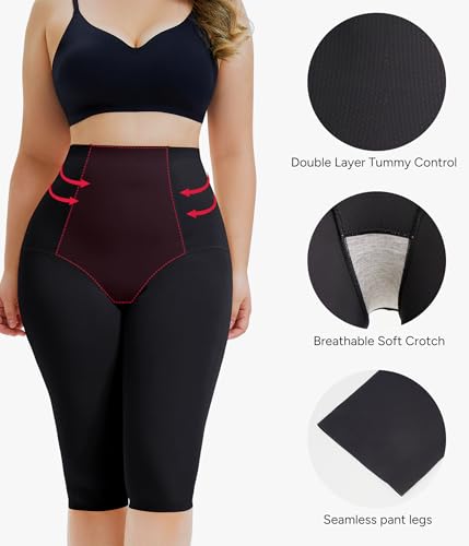 Nebility Compression Leggings for Women Shapewear Butt Lifting Panties XX-Large Black
