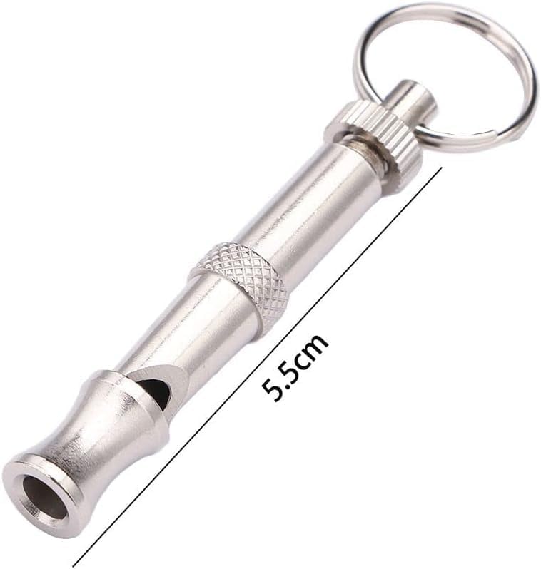 1Pc Silver Adjustable Ultrasonic Dog Whistle,Portable Whistle Pet Whistle Supersonic Whistle Dog Whistles for Pet Training,Pet Supplies,Training and Behavior Aids,Convenient to Carry - BeesActive Australia
