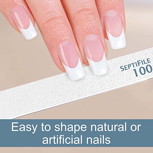 BACKSCRATCHERS 100 Coarse grit SeptiFile Refills - Set of 50 - Blending for Artificial Nails Coarse - 100 Grit