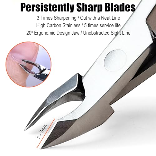 LePinko Professional Cuticle Trimmer Kit, 7mm Jaw 7mm Jaw - Silver