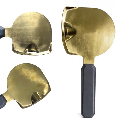 Denture Wax Rim Bite Former Gold Single Head Occlusal Hot Plate Paddle for Denture Modeling Heat Insulated Ergonomic Handle Lab Instrument