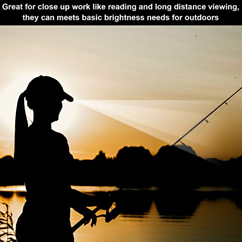 Syhood 2 Pieces LED Baseball Caps Flashlight Hats Hands Free Baseball Caps with Light Built in 5 Battery Powered Headlamp LED Hats Light for Men Fishing Jogging Camping Hand Work Black