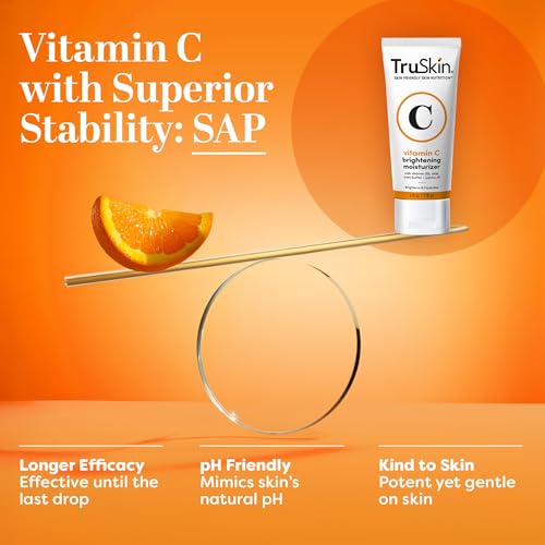 TruSkin Vitamin C Face Cream - Brightening Daily Moisturizer, 4 fl oz 4 Fl Oz (Pack of 1)