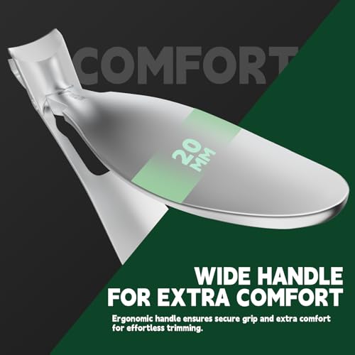 Toenail Clippers for Seniors Thick Toenails Angled Head Large Sharp, Toe Nail Clippers for Men with Wide Jaw Opening Heavy Duty, Fingernail Clipper with Catcher Nail Cutter Long Handle Silver