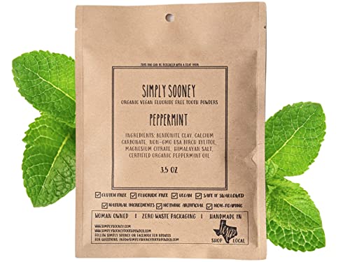 Peppermint and 2X Refill Bundle Vegan Fluoride Free Toothpaste Powder