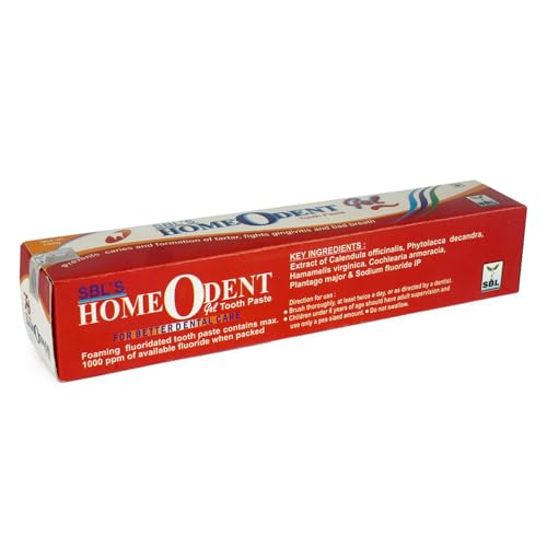 SBL Homeodent Tooth Paste Red Gel (100g) Formulated with Natural No Side Effect
