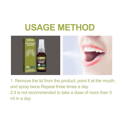 Fresh Breath Oral Spray,Raw Meal Extract Pulmonary Support Spray,1 fl oz/30ml