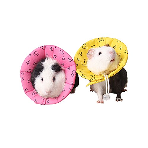 Hamster Rabbit Protection Cone Neck Recovery Collar - Small Animal Pets Elizabethan Collar Anti-Water Bite Sratch Risistant for Guinea Pig Mice Mouse Rats Ferret Squrrel (L, Pink) L - BeesActive Australia