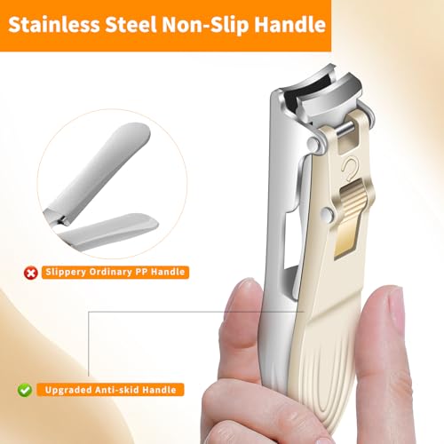 Toenail Clippers for Thick Ingrown Nails, Nail Clipper for Seniors (Chp PK) Champagne Pk
