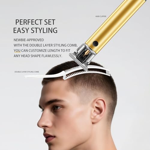 NebulaBloom Cordless Hair Clipper Kit - Rechargeable Trimmer with Self Fading Comb for Men, Women & Kids | Beard & Hair Cutting Tools Set for Home Use