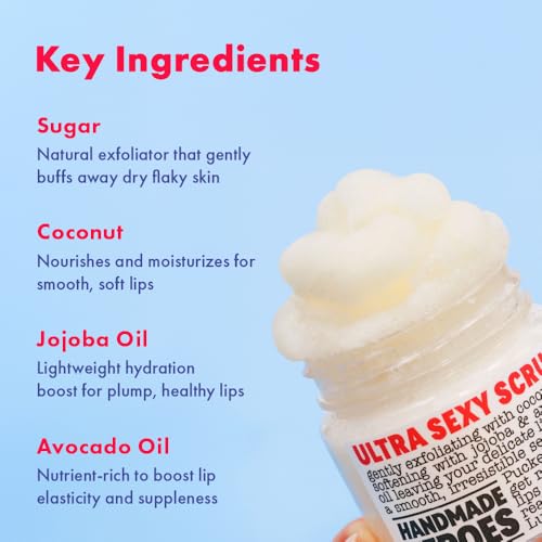 Handmade Heroes Coconut Sorbet Lip Scrub & Lip Exfoliating Brush Lip Care Bundle - Clean Beauty Sustainable Skincare