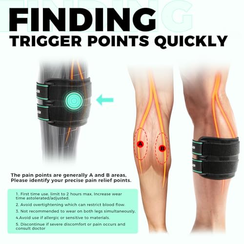 Healrecux Sciatic Ease Nerve Knee Brace, Sciatica Pain Relief Devices with Pressure Pads Targeted Compression for Sciatic Pain, Lower Back, Hip, Calf Brace for Sciatica Nerve Black