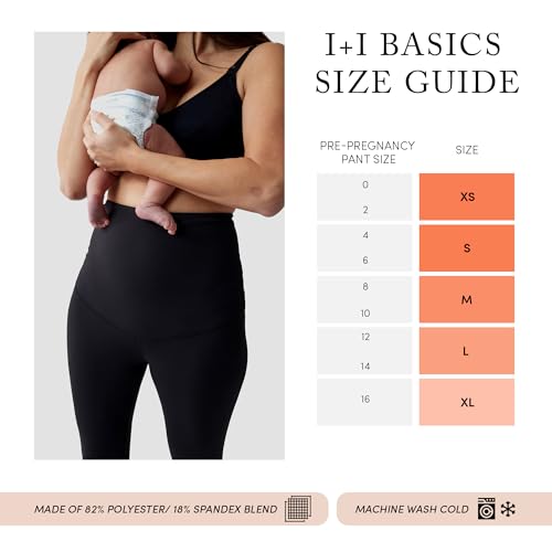 Ingrid & Isabel Basics Postpartum Compression Leggings Small Black