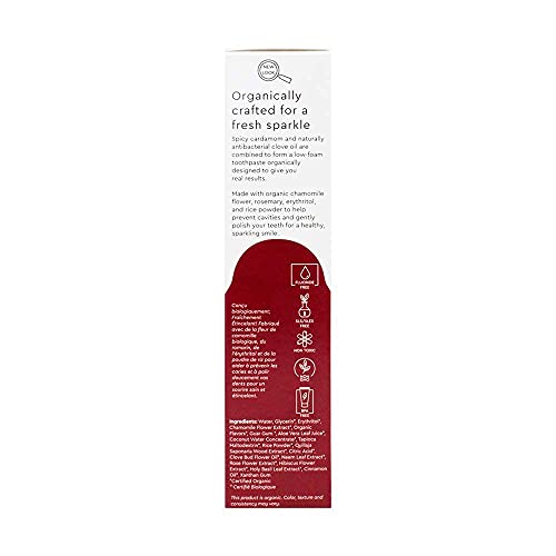 RADIUS Toothpaste, Clove Cardamom, 3 oz, USDA Organic Non-Toxic Chemical-Free Gluten-Free, Designed to Improve Gum Health & Prevent Cavities, Pack of 3 3 Ounce (Pack of 3)